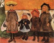 Edvard Munch Four Girls oil painting artist